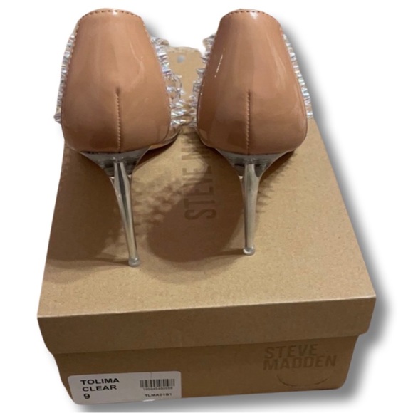 EUC - Steve Madden Tolima / Tolmay Spike Clear Pumps - Size 9 - Picture 6 of 6
